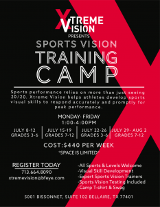 Youth Sports Vision Training Camp
